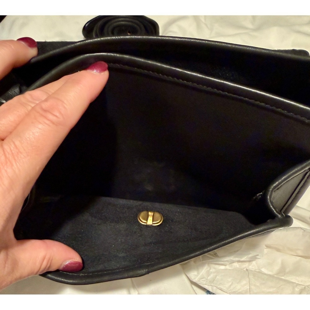 Vintage Coach Rambler CrossbodyStyle 9061 Black Leather Yr 2000 Made in Mexico - Picture 6 of 8